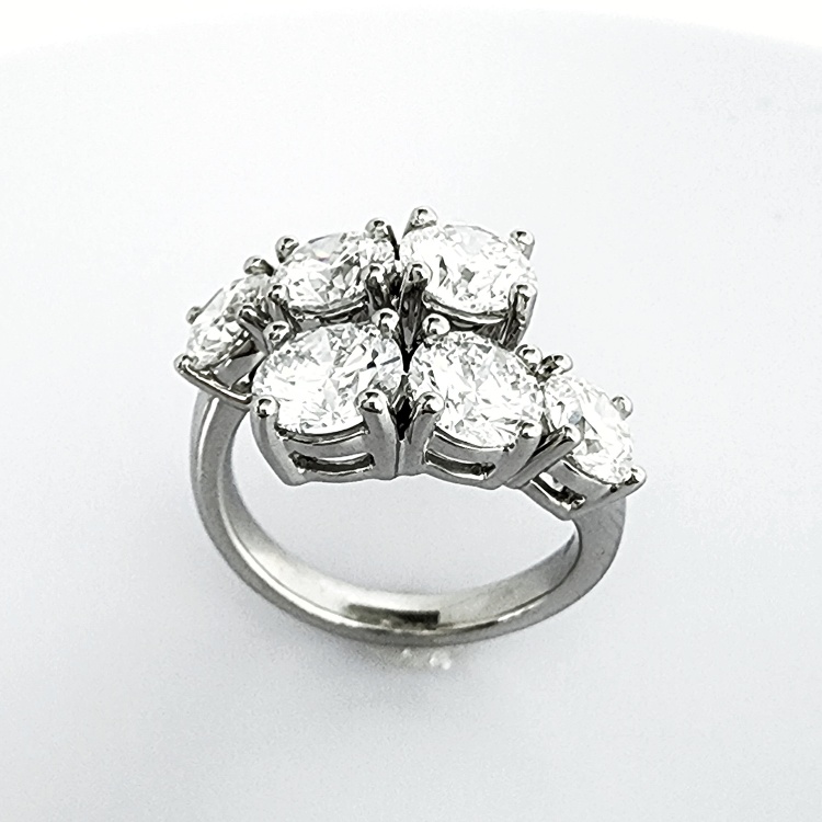 Wrap Ring 3.8ct Right Hand Ring or Cocktail Ring. Choose Moissanite or Lab Diamonds