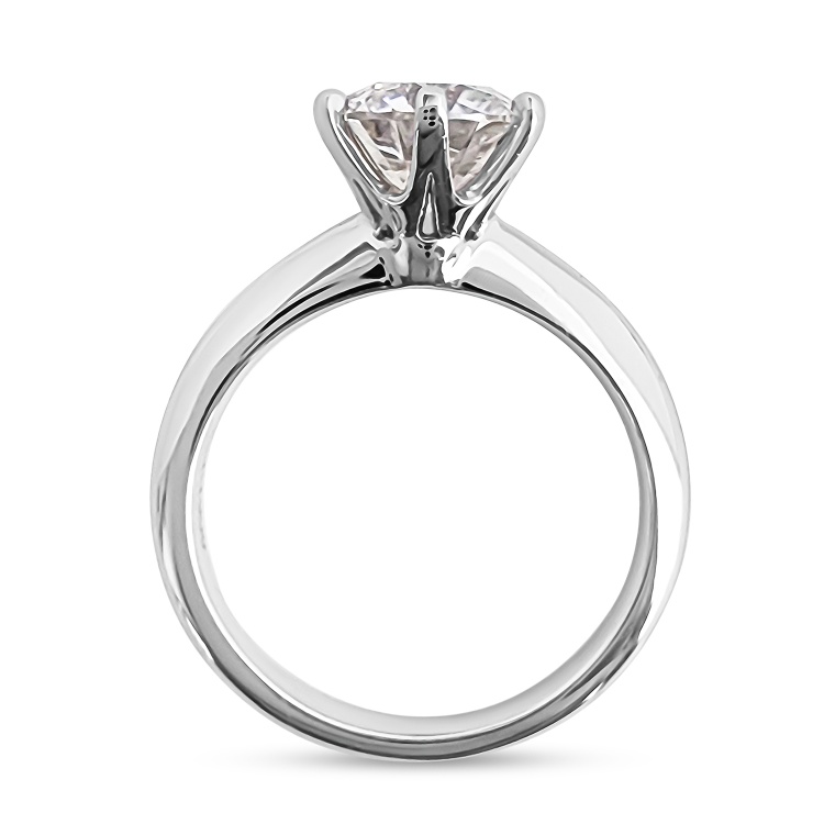 Round cut, Solitaire 1.5ct Engagement Ring. Choose Moissanite or Lab Diamond