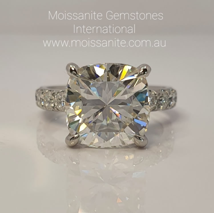 5ct Engagement ring Moissanite Gemstones International