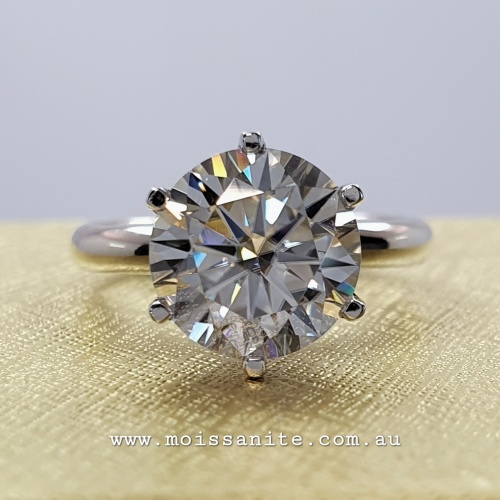 Solitaire 3ct RBC Engagement Ring