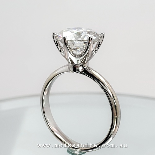 Solitaire 3ct RBC Engagement Ring