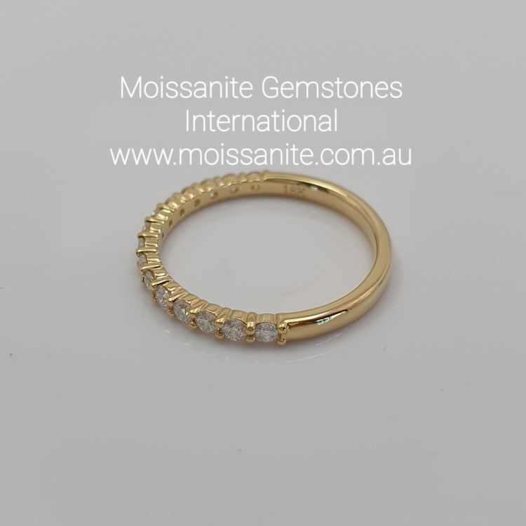 Moissanite Wedding Band with 15 gemstones 0.45ct
