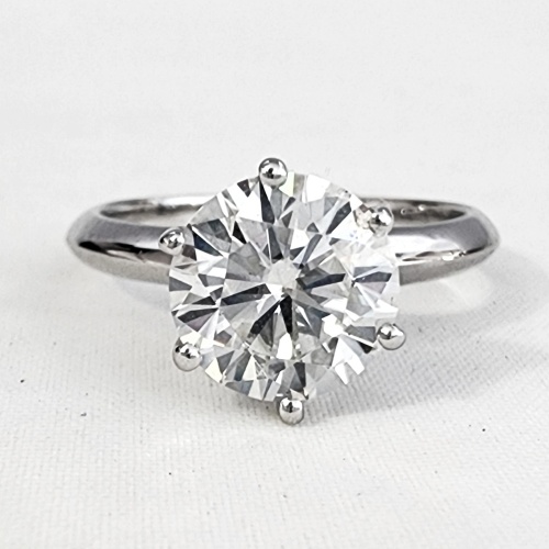 2ct Solitaire Round Cut Moissanite Engagement Ring