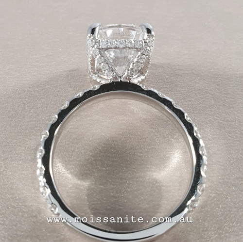 5.75ct Extra Elongated Cushion Cut Engagement Ring