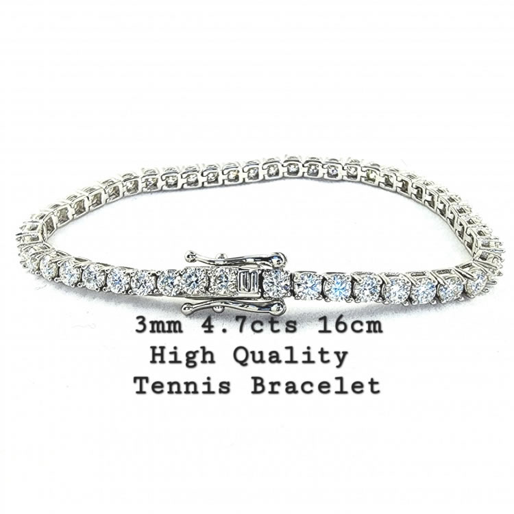 Tennis Bracelet 3mm RBC 4.7cts