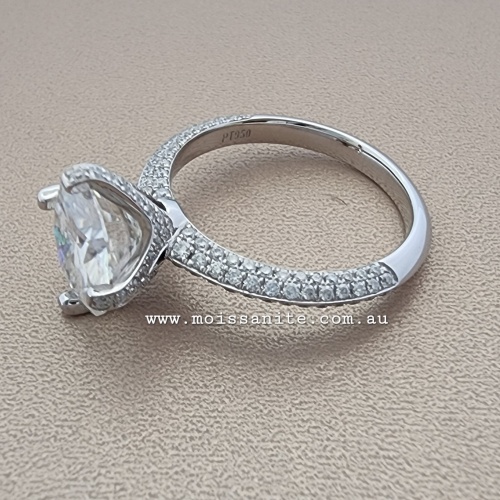 3.59ct 4claw Moissanite Engagement Ring
