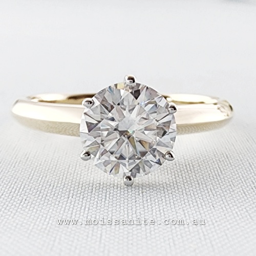 1ct Solitaire Moissanite Engagement Ring