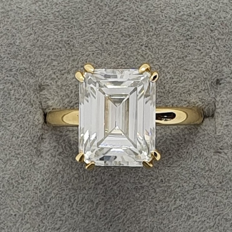 Emerald Cut 3.55ct Solitaire Engagement Ring
