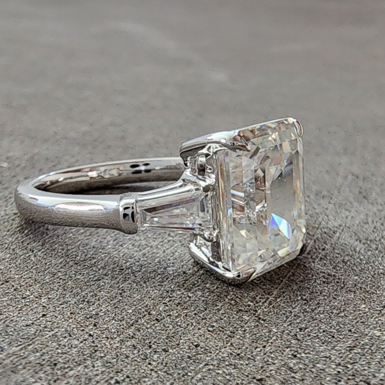 Emerald Cut 3.9ct Engagement Ring