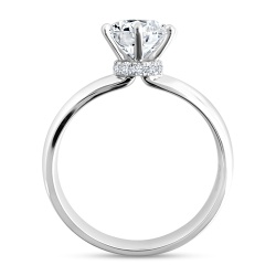 Solitaire 1.3ct Engagement Ring Choose Lab Diamond or Moissanite