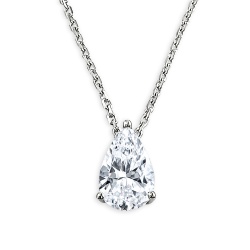 Pendant Pear drop. Choose Lab Diamond or Moissanite